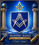 Freemasons Masonic Square & Compass Enamel Lapel Pin Badge – 17mm x 14mm