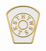 Small White Masonic Keystone Enamel Lapel Pin Badge – 7mm x 7mm
