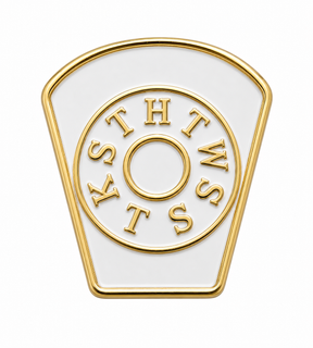 Small White Masonic Keystone Enamel Lapel Pin Badge – 7mm x 7mm