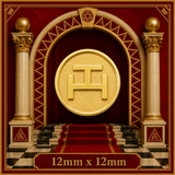 Round Masonic Triple Tau Royal Arch Lapel Pin Badge – 12mm x12mm