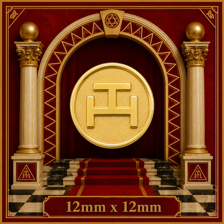 Round Masonic Triple Tau Royal Arch Lapel Pin Badge – 12mm x12mm