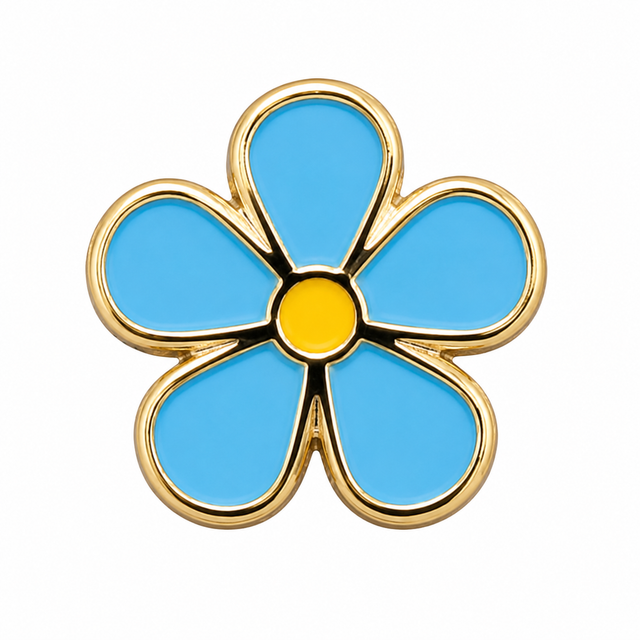Freemasons Masonic Forget Me Not Flower Enamel Lapel Pin Badge – 8mm x 8mm