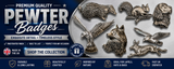Pewter Leaping Hare Pin Badge – Wildlife Lapel Pin Gift 30mm x 25mm