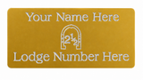 Personalised MP46 Orange Lodge Order Regalia Case Gold Colour Case Plate