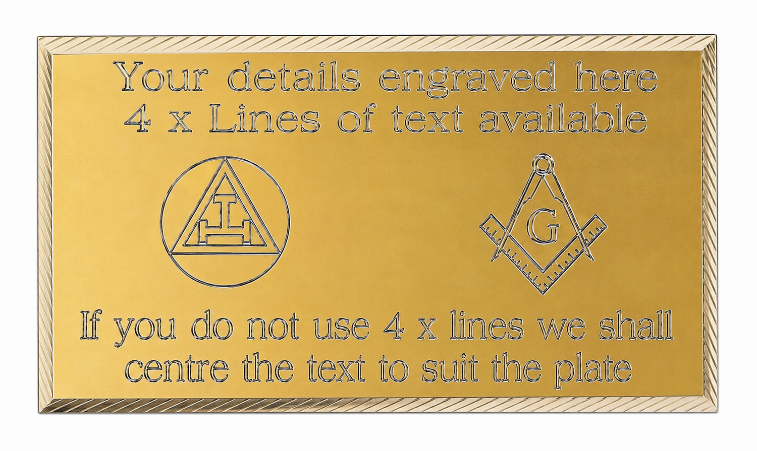 (MP104) Personalised Royal Arch & Masonic Crest (no G) Logos Case Name Plate