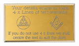 (MP104) Personalised Royal Arch & Masonic Crest (no G) Logos Case Name Plate