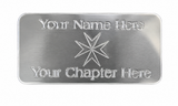 Personalised Knight`s of Malta Masonic Lodge Silver Case Plate (MP49)