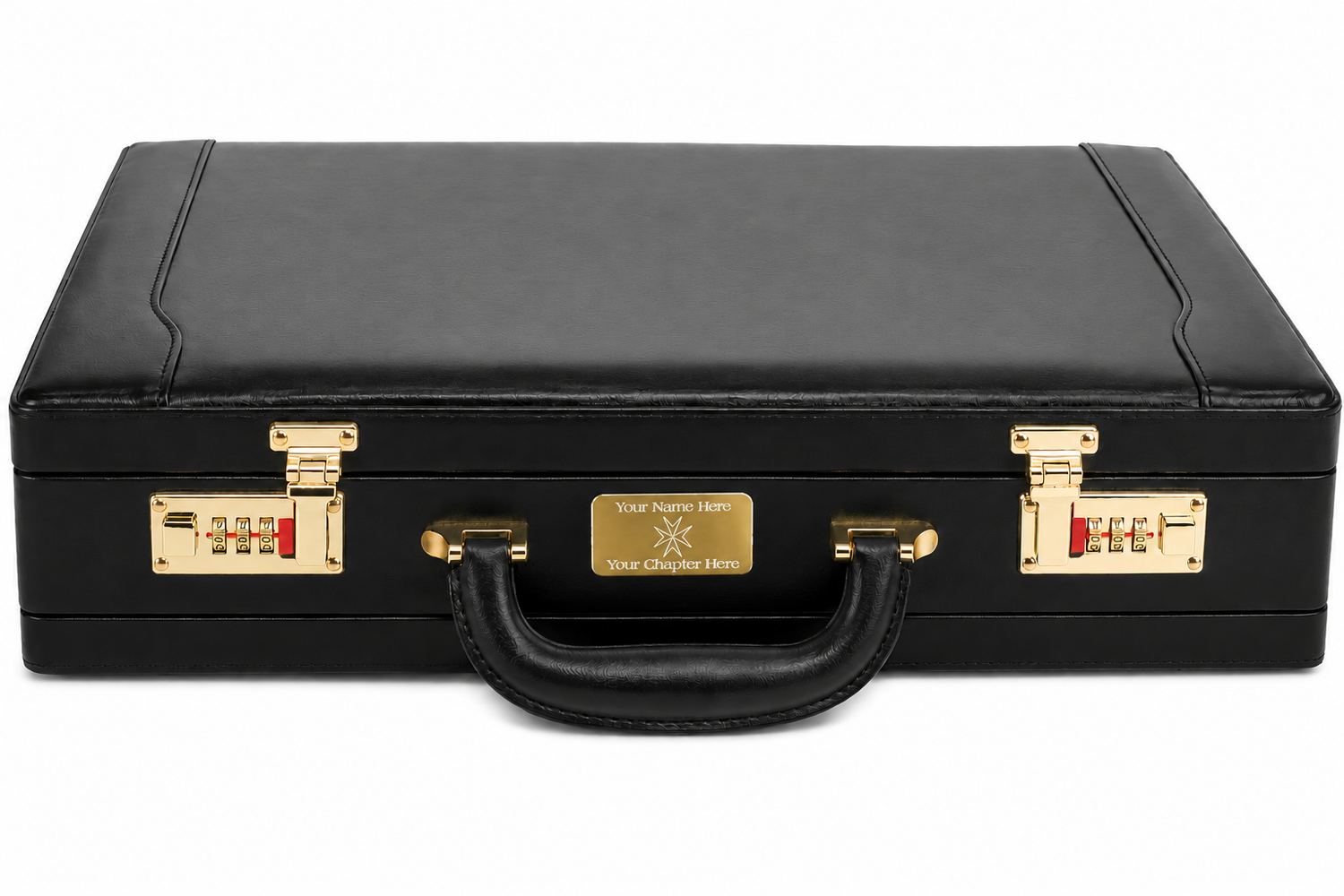 Personalised Knight`s of Malta Masonic Lodge Gold Case Plate (MP49)