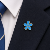 Freemasons Masonic Forget Me Not Flower Enamel Lapel Pin Badge – 15mm x 15mm