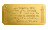 Personalised Masonic Gold Plate (MP110) 82 mm x 38 mm
