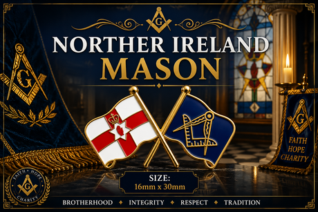 Northern Ireland Freemasons Masonic Lapel Pin Badge – 30mm x 16mm