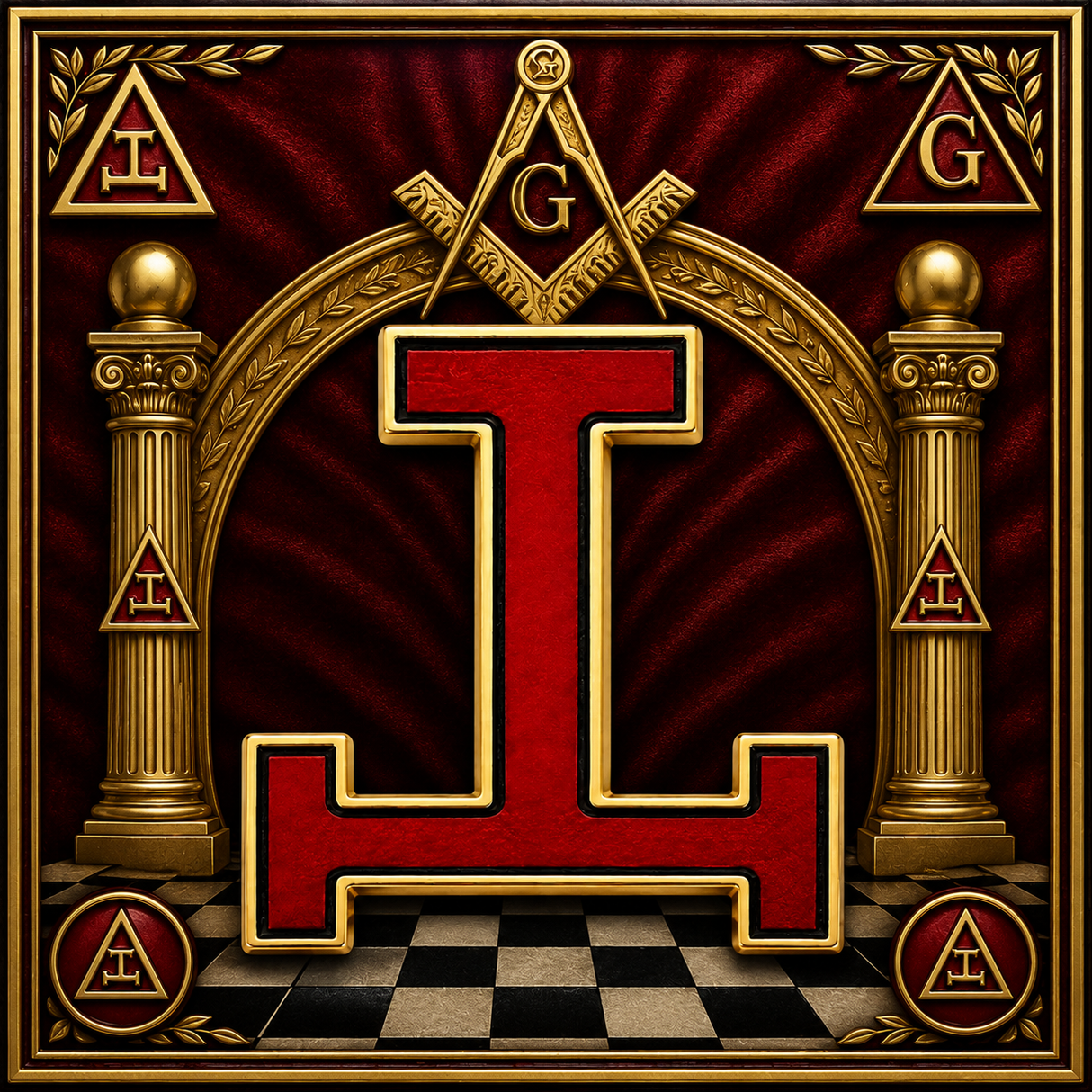 Royal Arch Triple Tau Freemason Masonic Lapel Pin Badge – 17mm x 17mm 