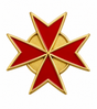 Red Knights Templar Masonic Lapel Pin Badge – 15mm x 15mm