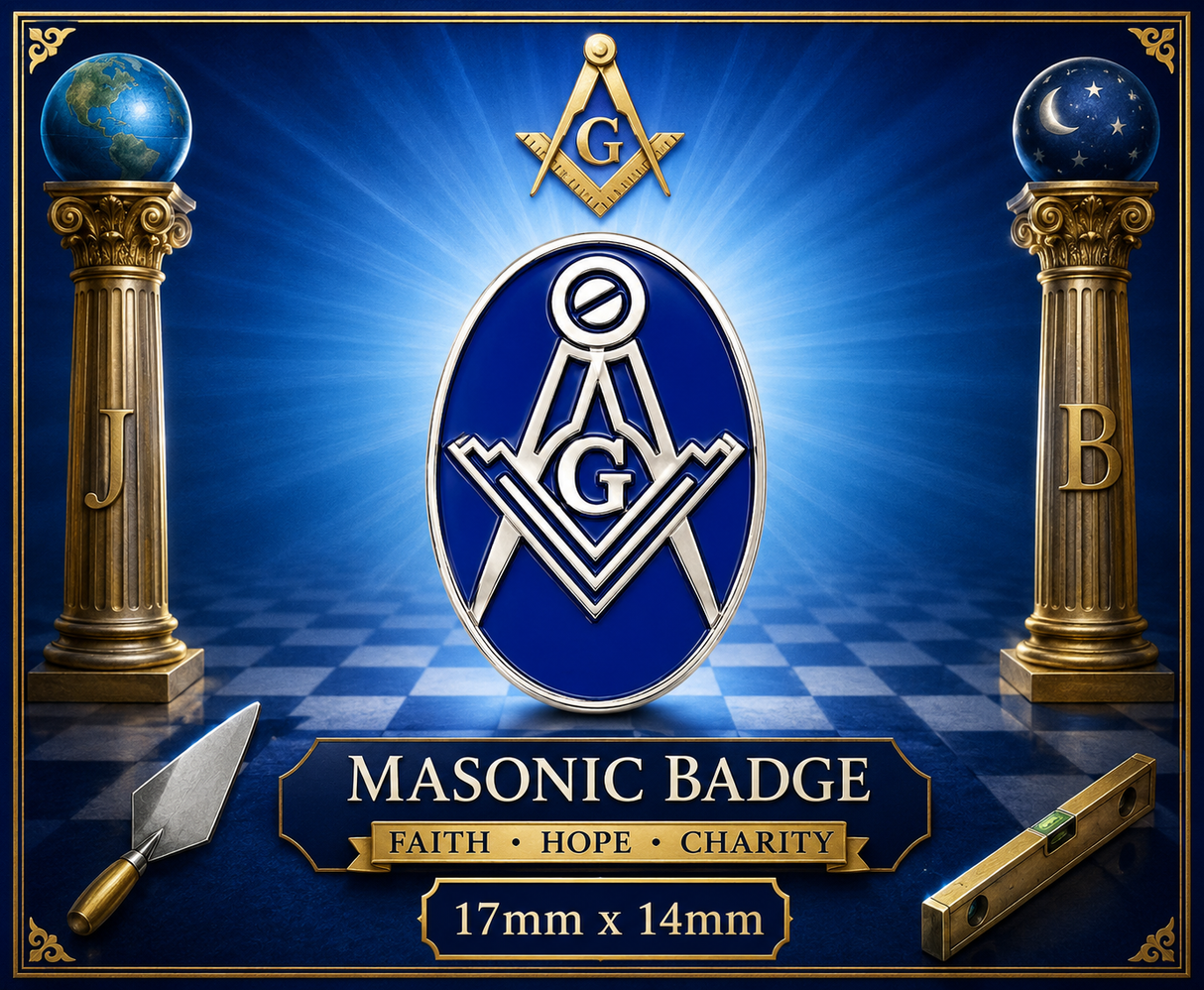 Freemasons Square and Compass With G Enamel Lapel Pin Badge – 17mm x 14mm