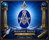 Freemasons Square and Compass With G Enamel Lapel Pin Badge – 17mm x 14mm