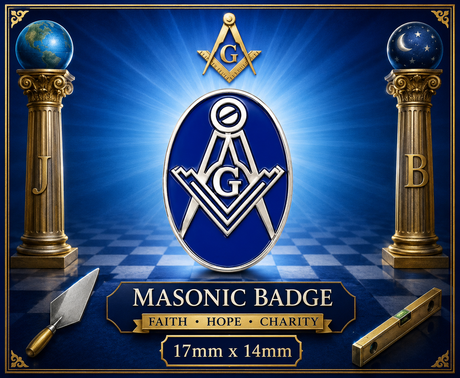 Freemasons Square and Compass With G Enamel Lapel Pin Badge – 17mm x 14mm