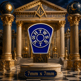 Small Blue Masonic Keystone Enamel Lapel Pin Badge – 7mm x 7mm