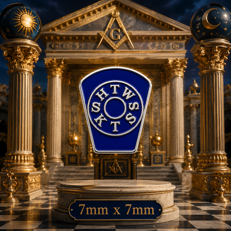 Small Blue Masonic Keystone Enamel Lapel Pin Badge – 7mm x 7mm