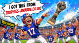 Falcon American Football Trophy – Silver & Gold Award 105mm