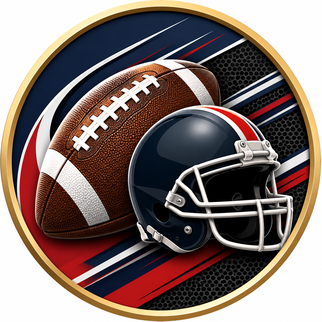 Falcon American Football Trophy with 25mm Centre – Silver & Gold Award 210mm