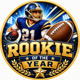 Falcon American Football Trophy with 25mm Centre – Silver & Gold Award 210mm