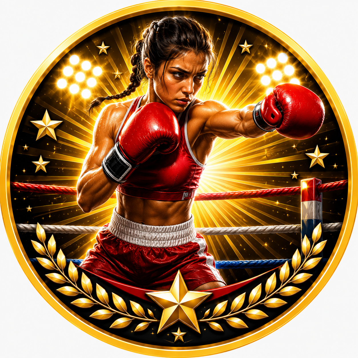 Apex Resin Boxing Trophy with 25mm Centre & Free Engraving 155mm