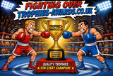 Black Viper Boxing Legend Trophy with 25mm Centre & Free Engraving 135mm