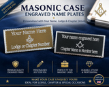 (MP37) 50 mm x 25 mm Personalised Masonic Preceptory Silver Case Plate