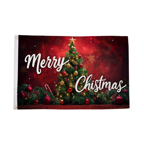 Flagmania Christmas Tree 5ft x 3ft Polyester Flag