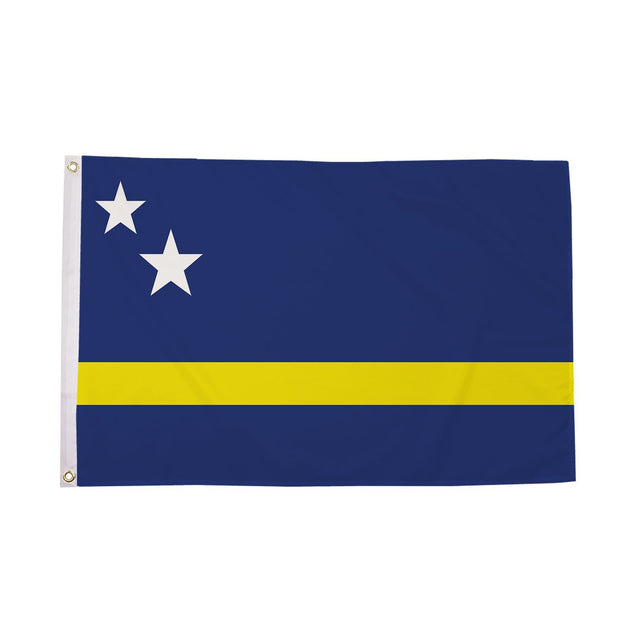 Flagmania Curacao 3ft x 2ft Polyester Flag on white background
