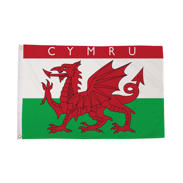 Flagmania Cymru 8ft x 5ft polyester flag