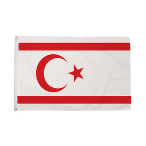 Flagmania Cyprus North 3ft x 2ft Polyester Flag on white background