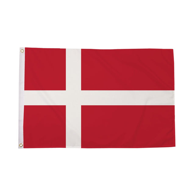 Flagmania Denmark 3ft x 2ft Polyester Flag on white background