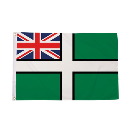 Flagmania Devon Ensign 3ft x 2ft Polyester Flag on white background