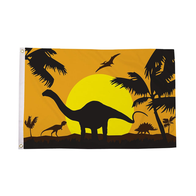 Flagmania Dinosaur Silhouette 5ft x 3ft Polyester Flag