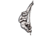 Detailed pewter Gibbon monkey pin badge swinging from a branch with butterfly clutch fastening.