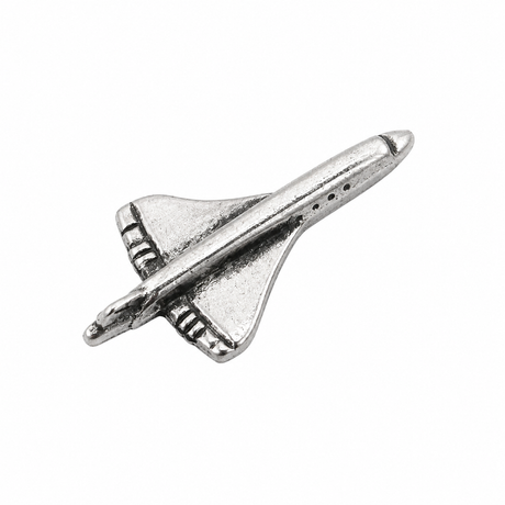 Pewter Concorde supersonic aircraft lapel pin badge