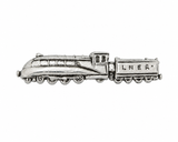 Pewter LNER Mallard streamlined steam train locomotive lapel pin badge with tender