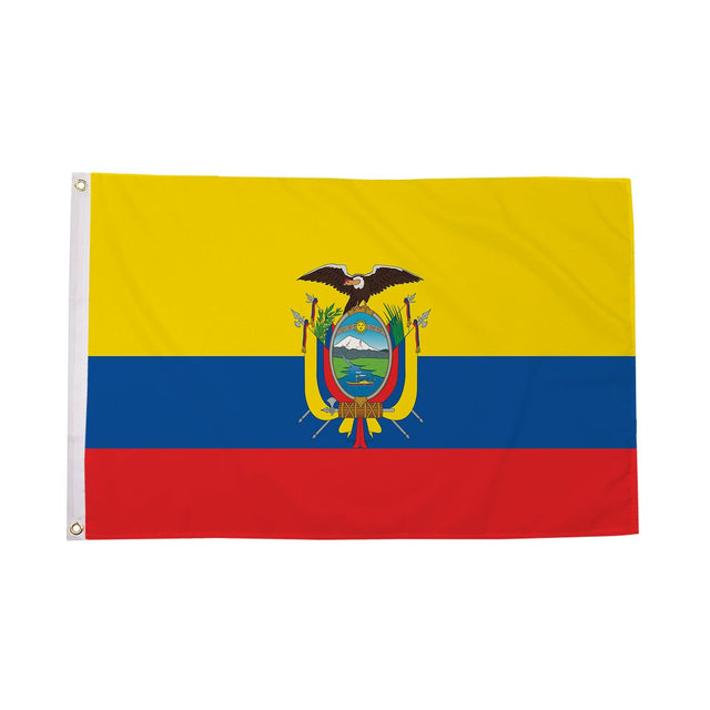 Flagmania Ecuador 3ft x 2ft Polyester Flag on white background
