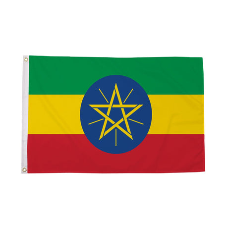 Flagmania Ethiopia (with star) 8ft x 5ft polyester flag