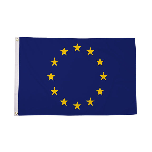 Flagmania European Union (EU) 3ft x 2ft Polyester Flag on white background