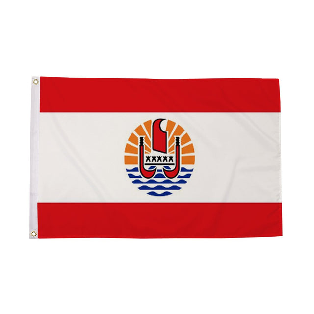 Flagmania French Polynesia 3ft x 2ft Polyester Flag on white background
