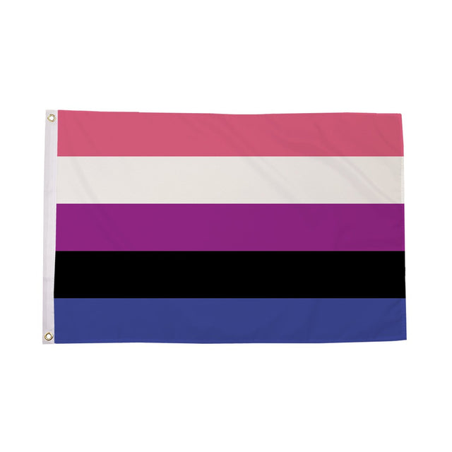 Flagmania Genderfluid 3ft x 2ft Polyester Flag on white background