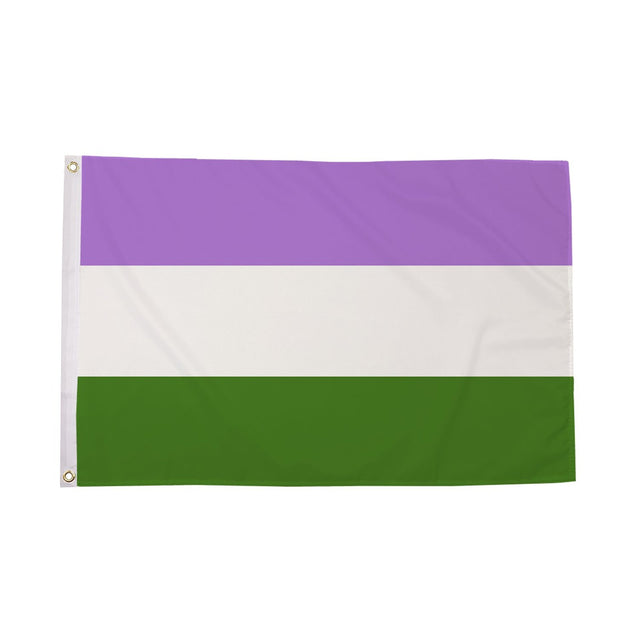 Flagmania Genderqueer 3ft x 2ft Polyester Flag on white background