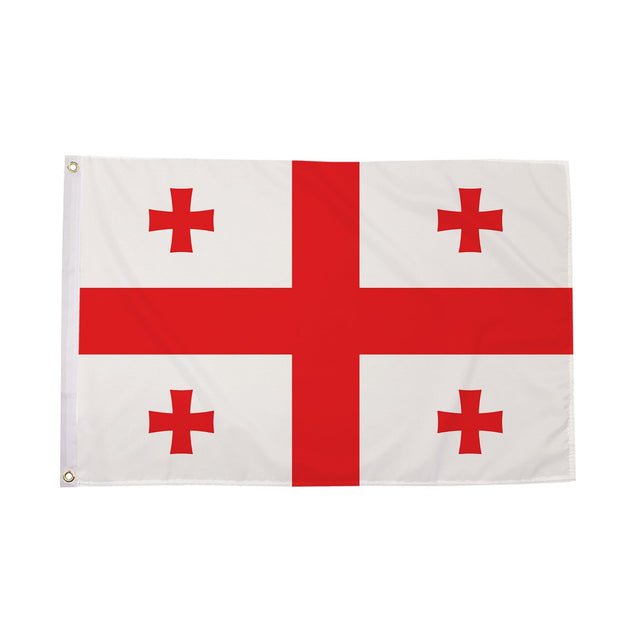 Flagmania Georgia Republic New 3ft x 2ft Polyester Flag on white background
