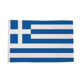 Flagmania Greece 3ft x 2ft Polyester Flag on white background