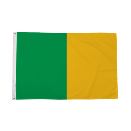 Flagmania Green and Gold Irish County 8ft x 5ft polyester flag