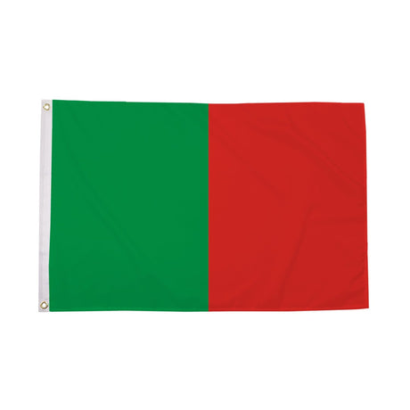 Flagmania Green and Red Irish County 3ft x 2ft Polyester Flag on white background