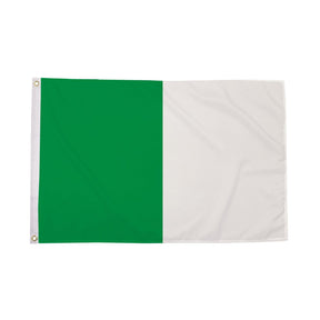 Flagmania Green and White Irish County 3ft x 2ft Polyester Flag on white background