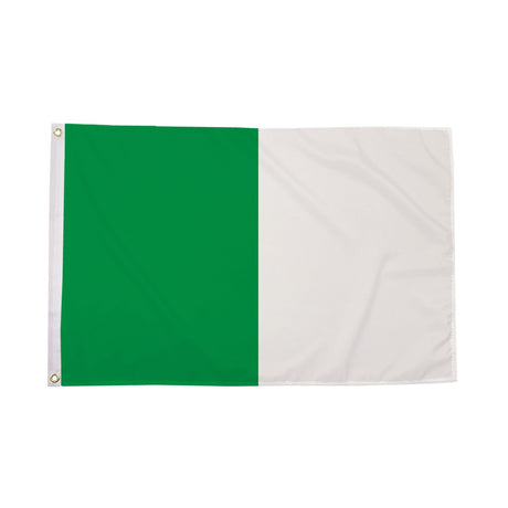 Flagmania Green and White Irish County 8ft x 5ft polyester flag